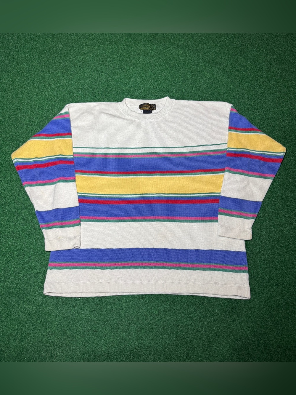 Eddie Baur Vintage Womens Sweater 90s Striped S Knit Long Sleeve Outdoor